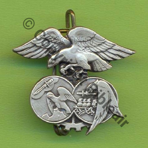 A0831 BA.701 SALON  DrP 2Anneaux Guilloche Tout metal Src.Y.GENTY 